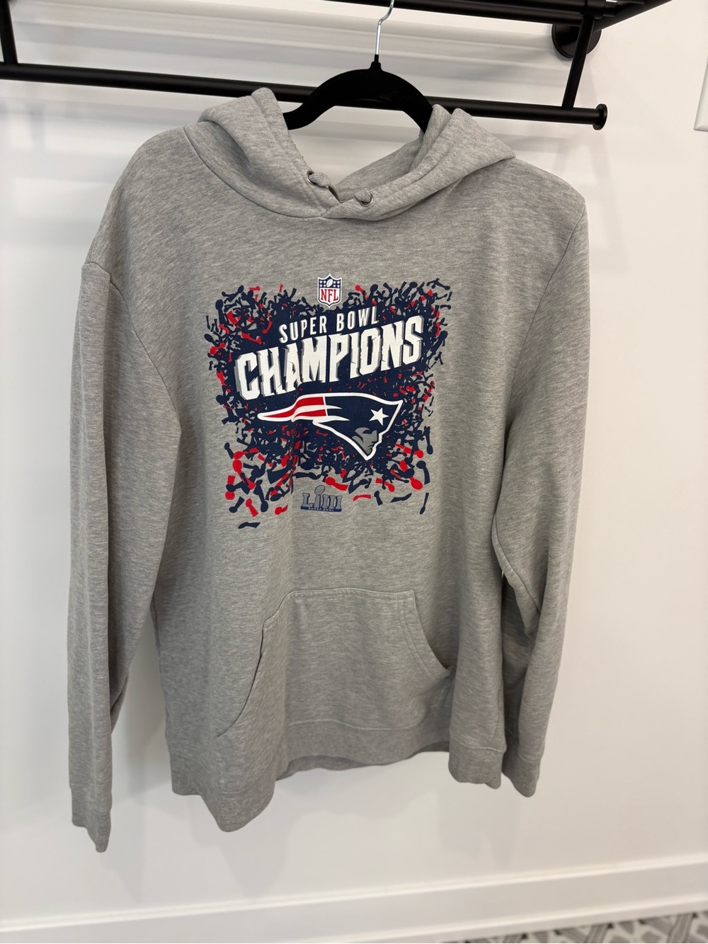 Gray Super Bowl Champions Hoodie